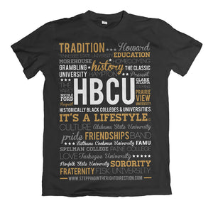 HBCU Lifestyle Gold Print Shirt